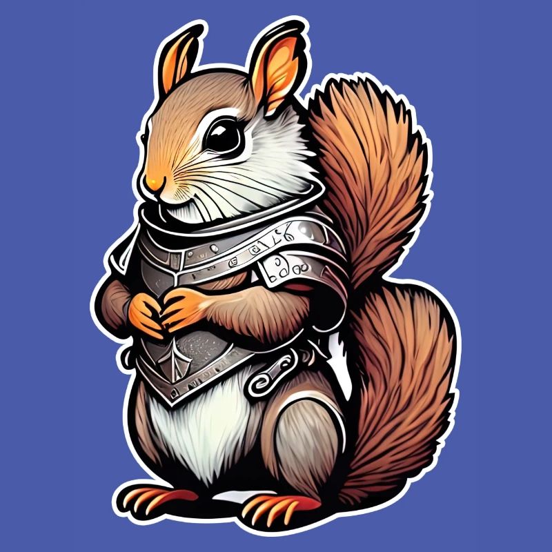 Krieger-Eichhörnchen Illustration