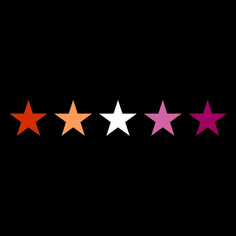 Subtle Lesbian Pride stars