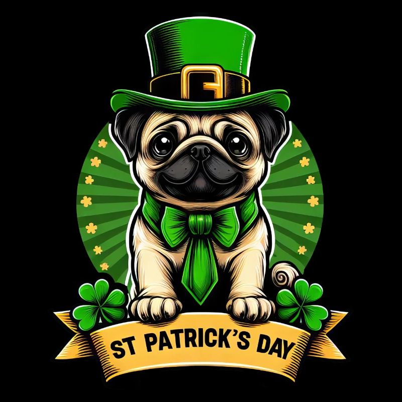 St. Patrick's Day Pug Dog