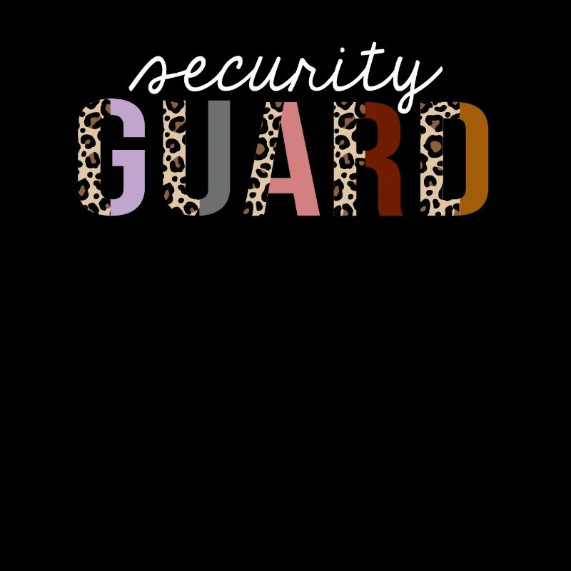 Security Guard Leopard Print Funny Gift