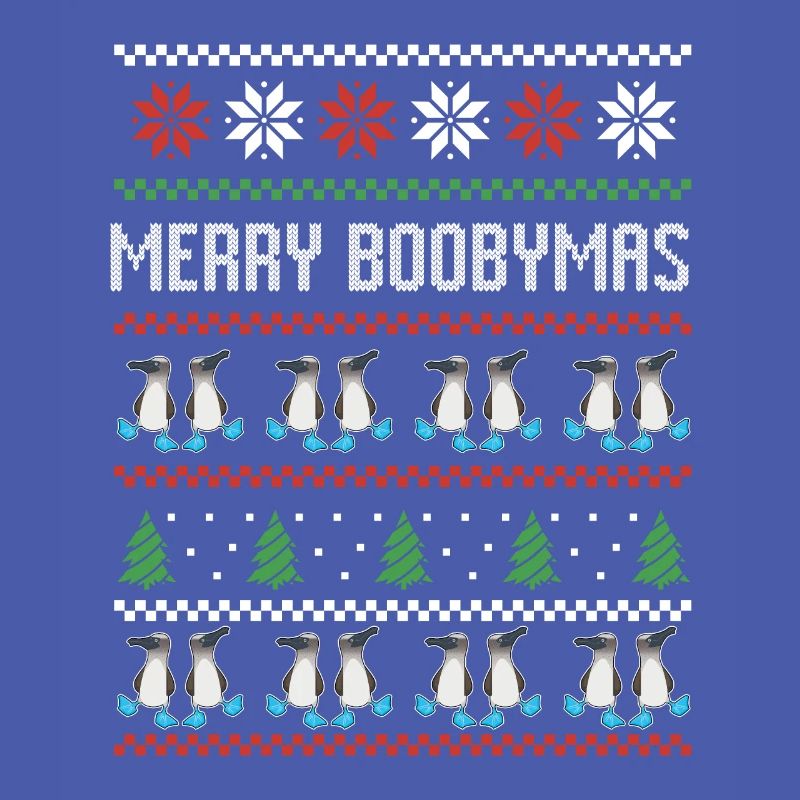 Blue Footed Booby Bird Pull de Noël moche