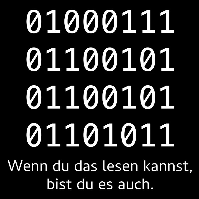 Lustiger Binärcode Spruch für Programmierer Nerd