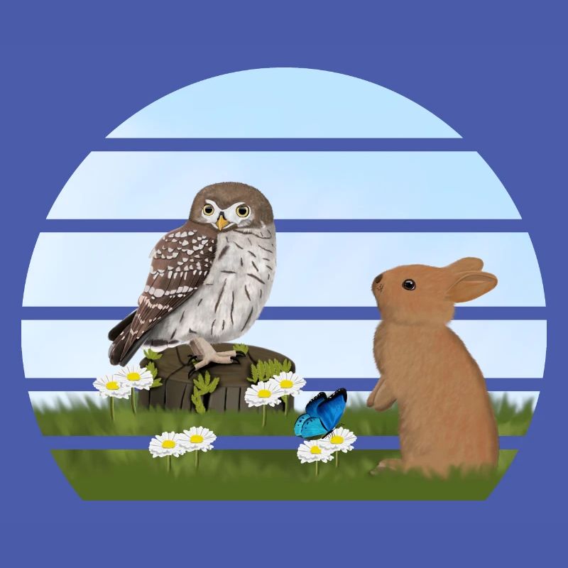 Owl Bird Rabbit Easter Spring Easter