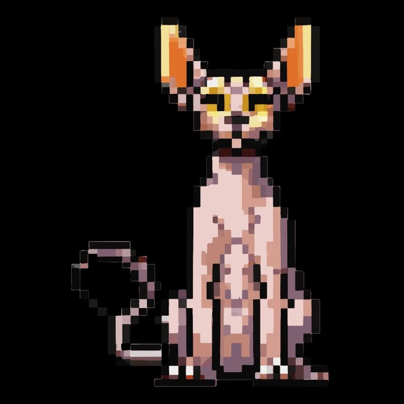 Katze Pixel Kunst Geschenkidee