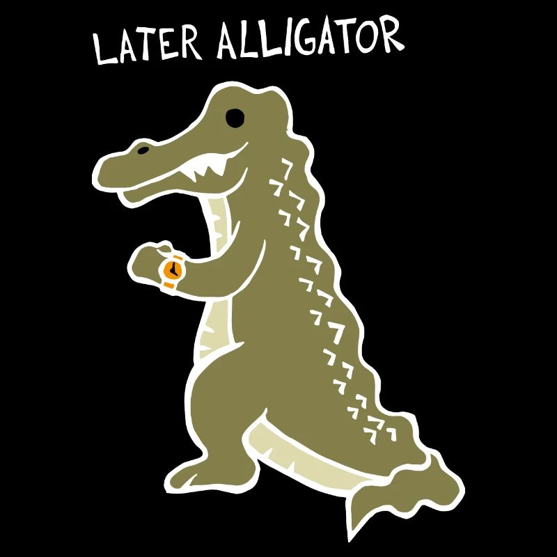 Später Alligator (weiß)