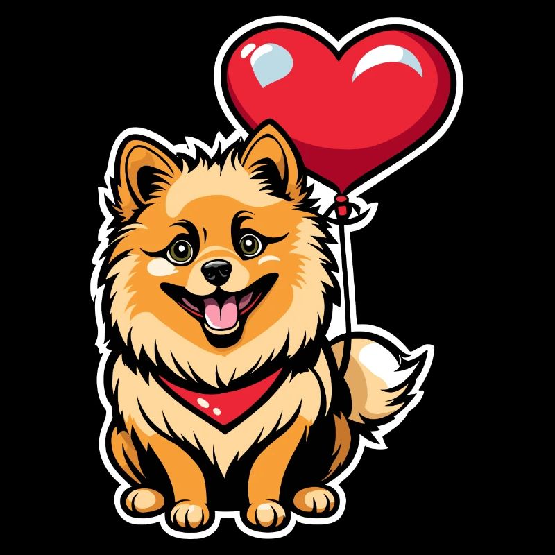 Zwergspitz Herz - Valentinstag