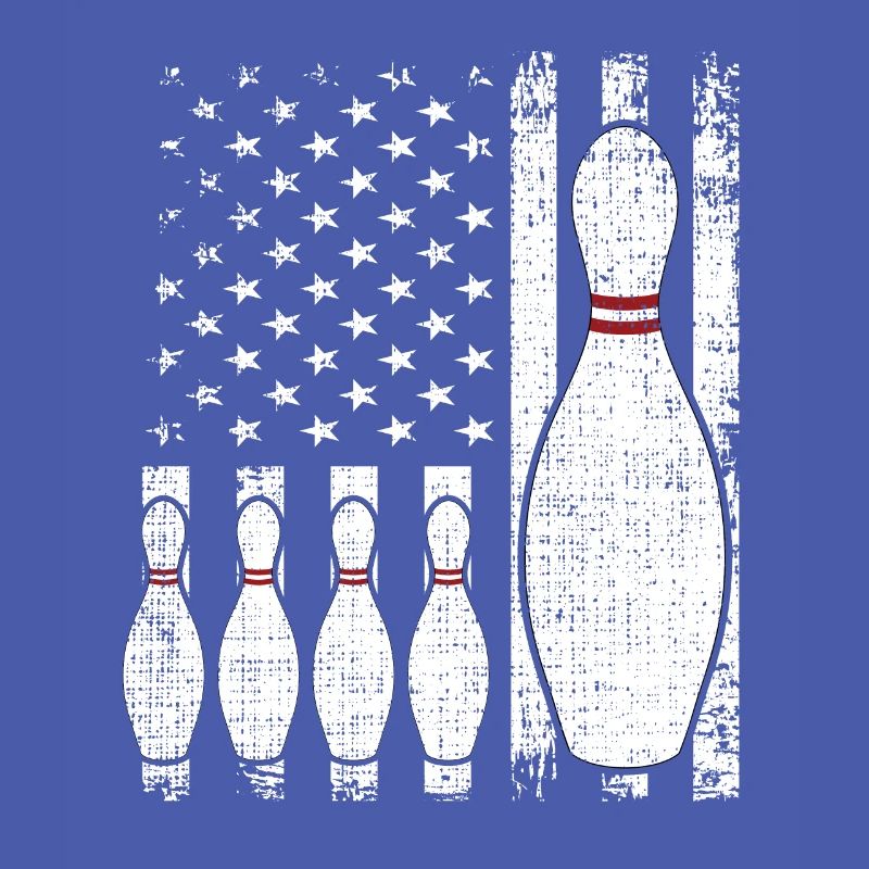 Bowling US Flag Bowling Player