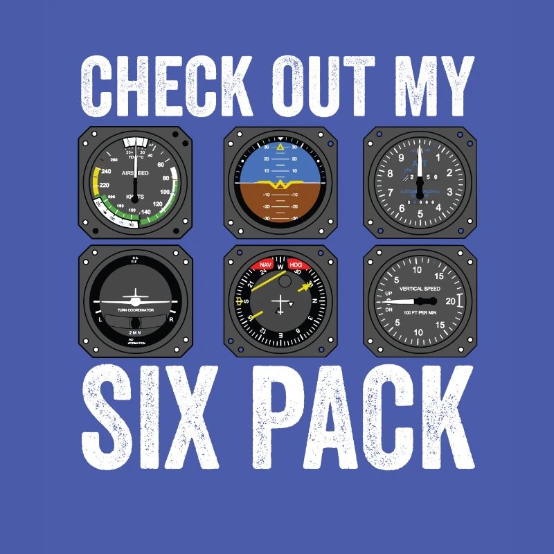 Funny Pilot Six Pack Aviation Flight Simulation