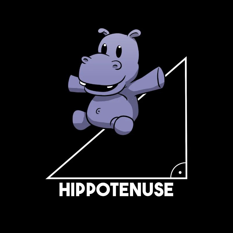 Hippotenuse Mathematik Lehrer Pythagoras Nilpferd
