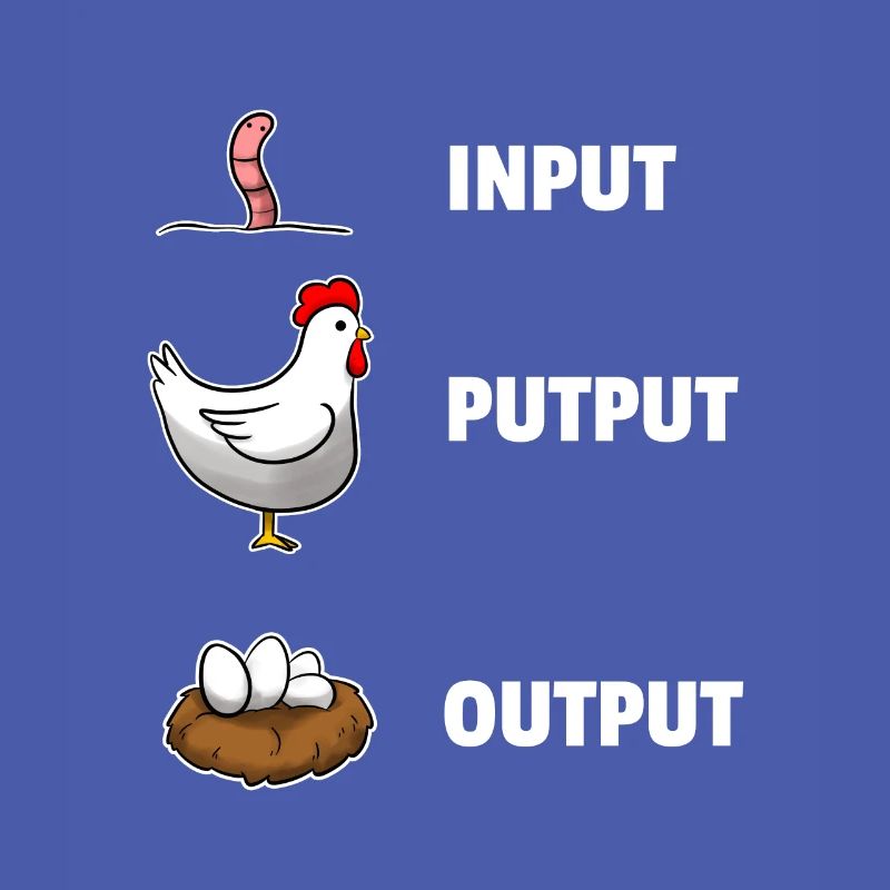 Input Putput Output Hühner Informatik