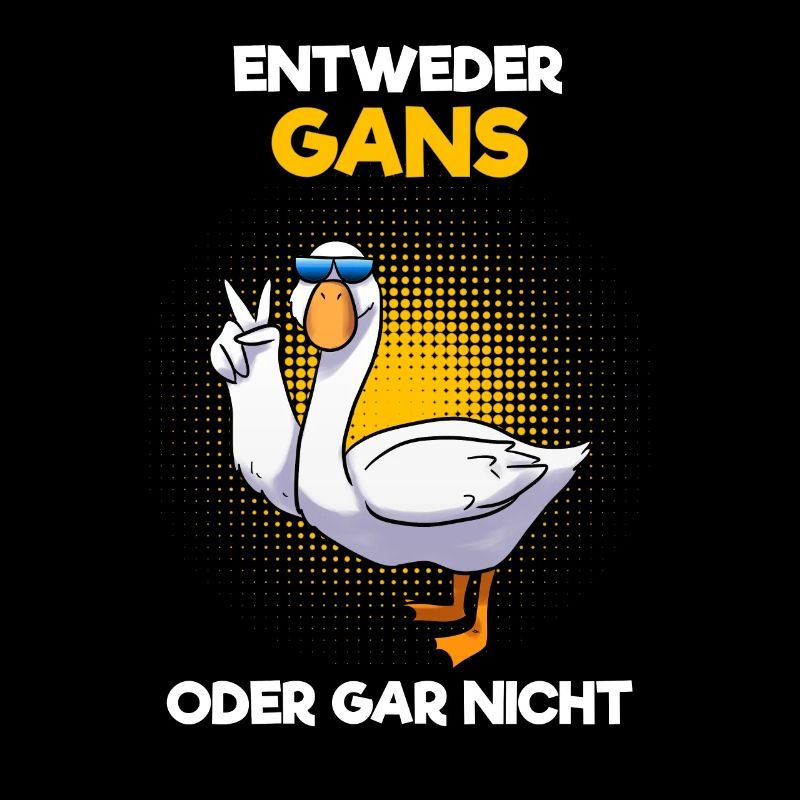 Gans oder gar nicht Lustige Tiere Bauer Landwirt