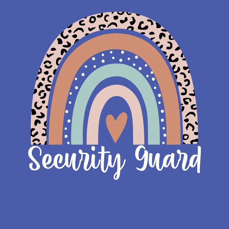 Security Guard Rainbow Leopard Funny Security