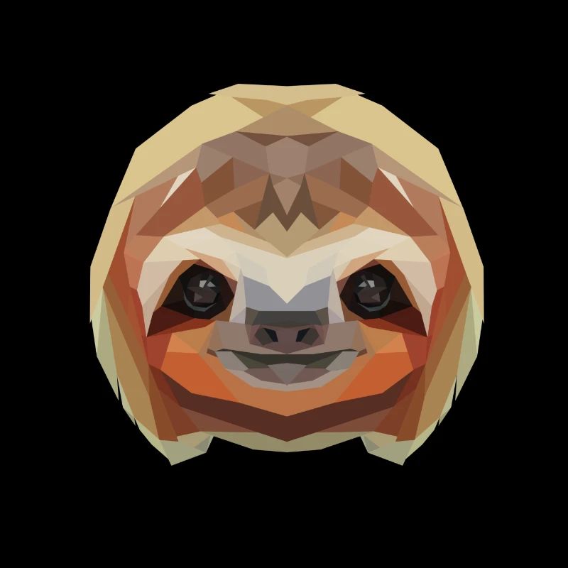 Sloth mosaic low poly