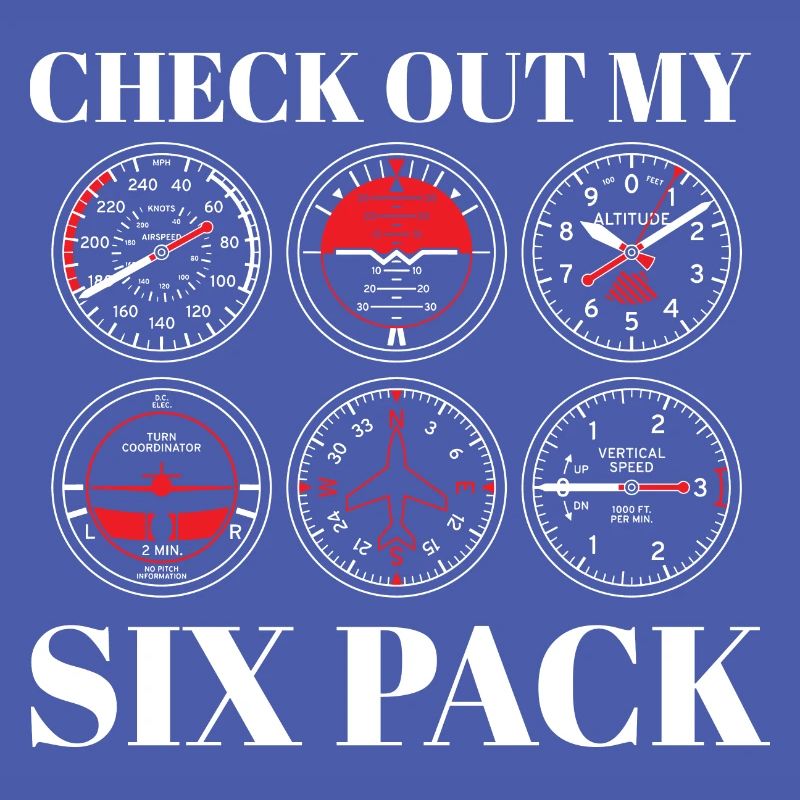 Funny Pilot Six Pack Aviation Flight Simulation