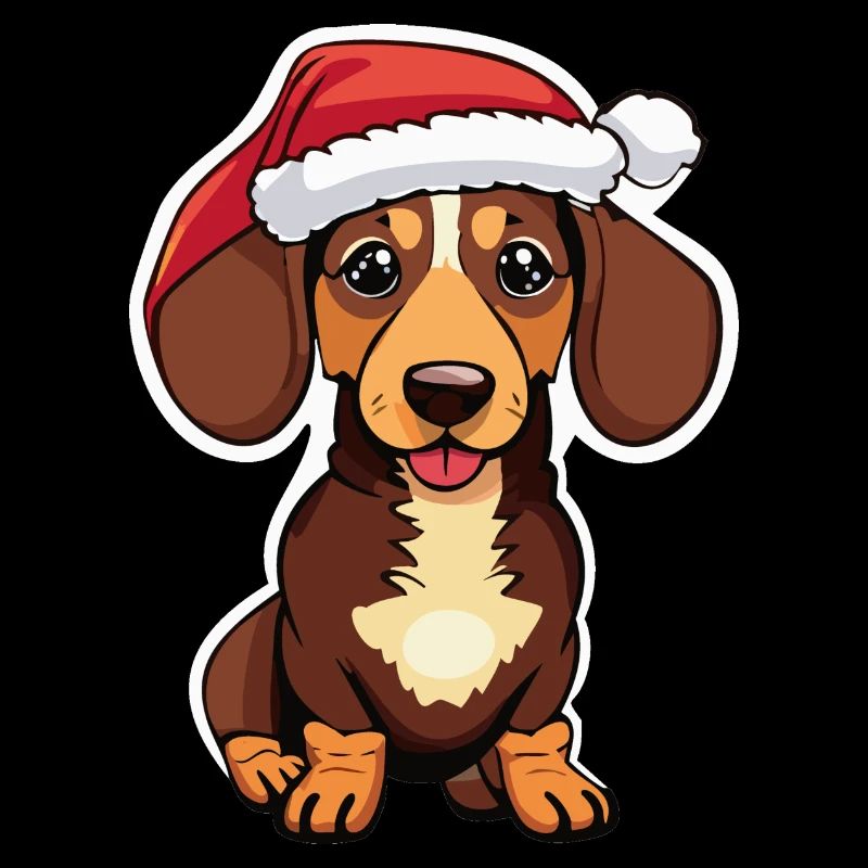 Teckel avec Noël