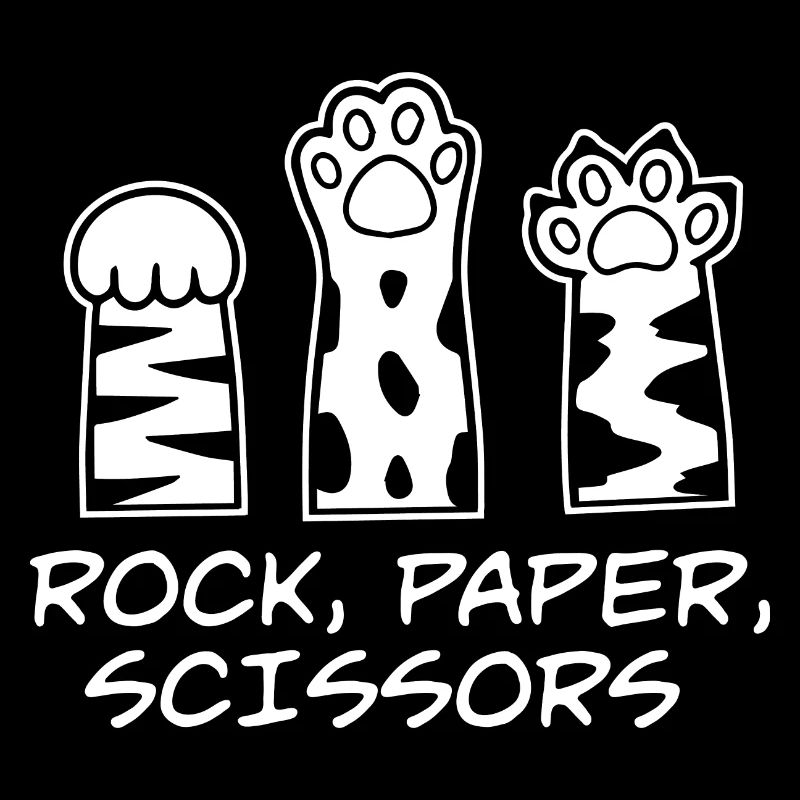 Mignon Kawaii Chat Patte Rock Papier Ciseaux Kitty Cat