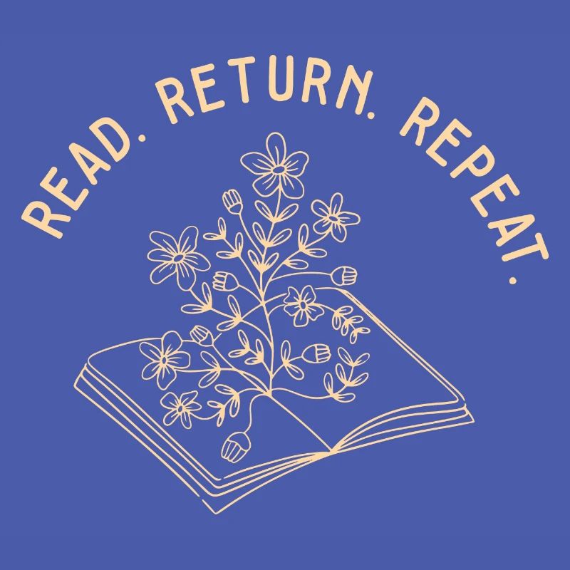 Librarian Read Return Repeat Library Worker Book