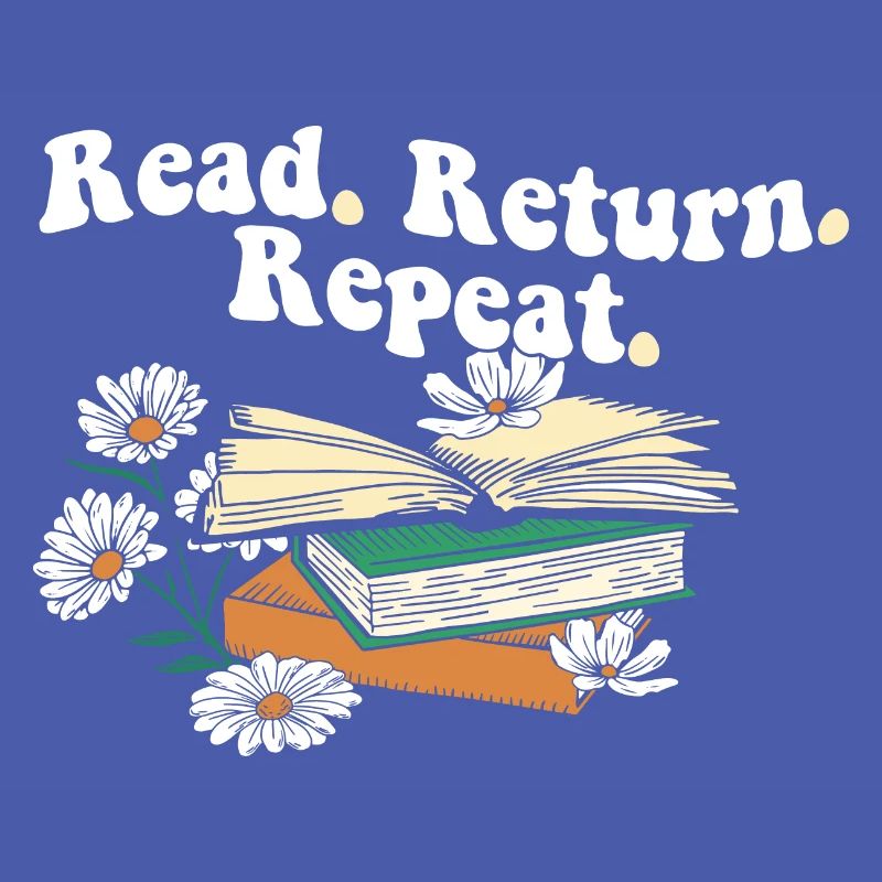 Librarian Read Return Repeat Library Worker Book