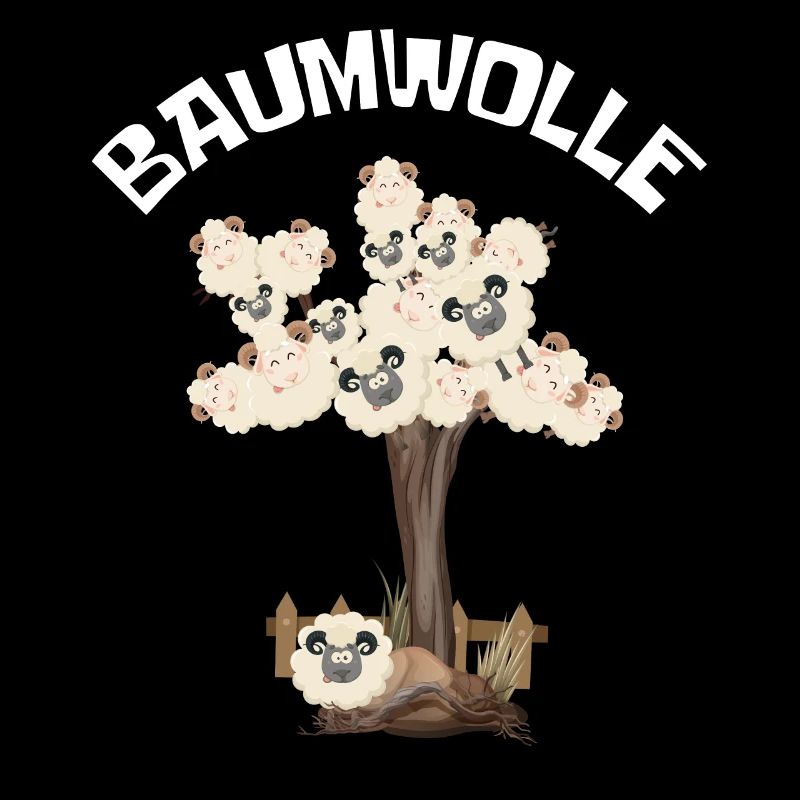 Baumwolle Wortspiel Schaf auf Baum, Schaf