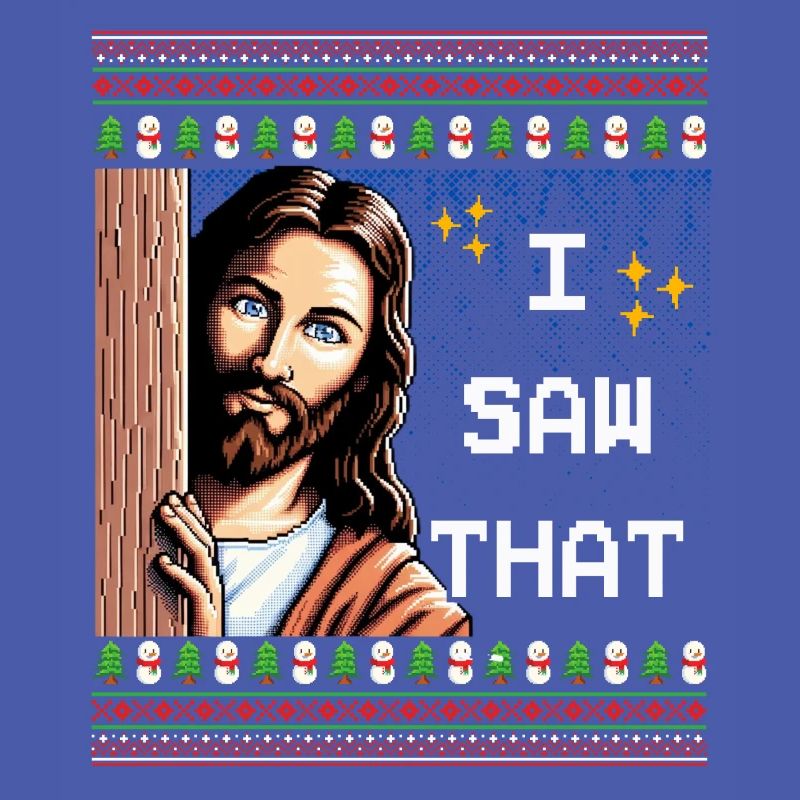 Pull de Noël laid laid Jésus Meme