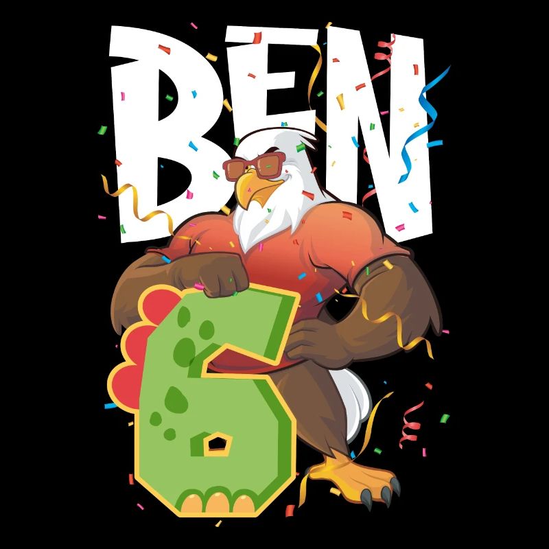 Bald eagle design for sixth birthday