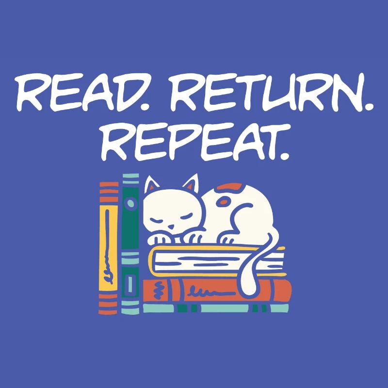 Library Worker Librarian Read Return Repeat Book