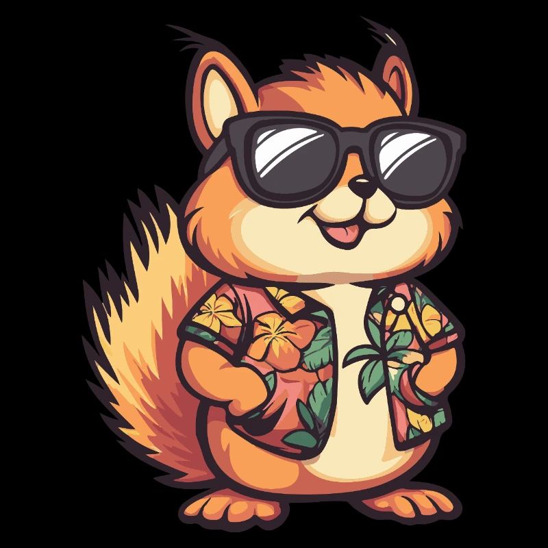 Squirrel Comic Funny Summer