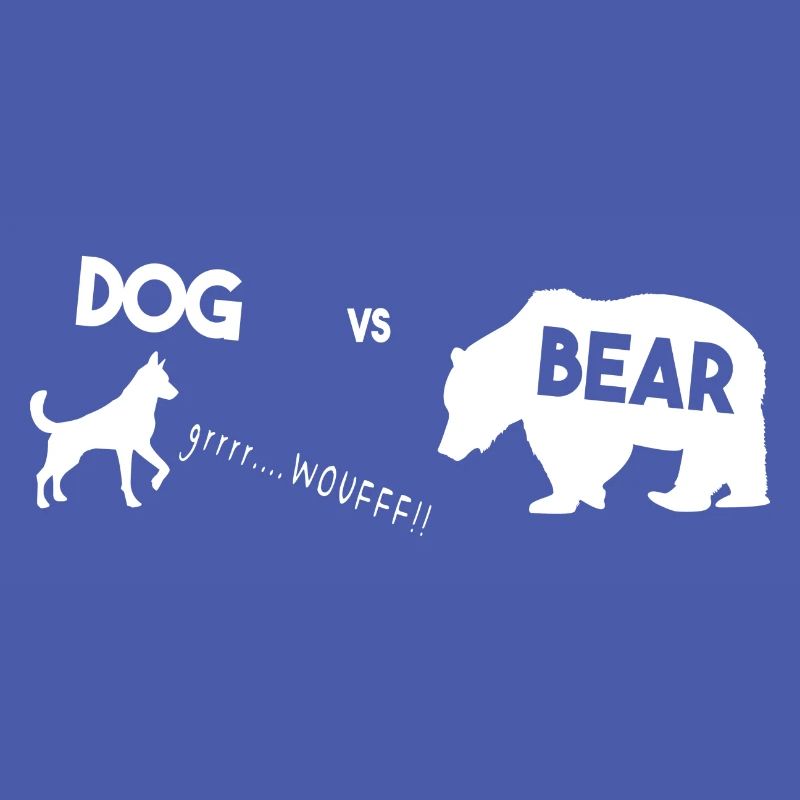 Dog vs Bear, das coole Hund und Bär Design