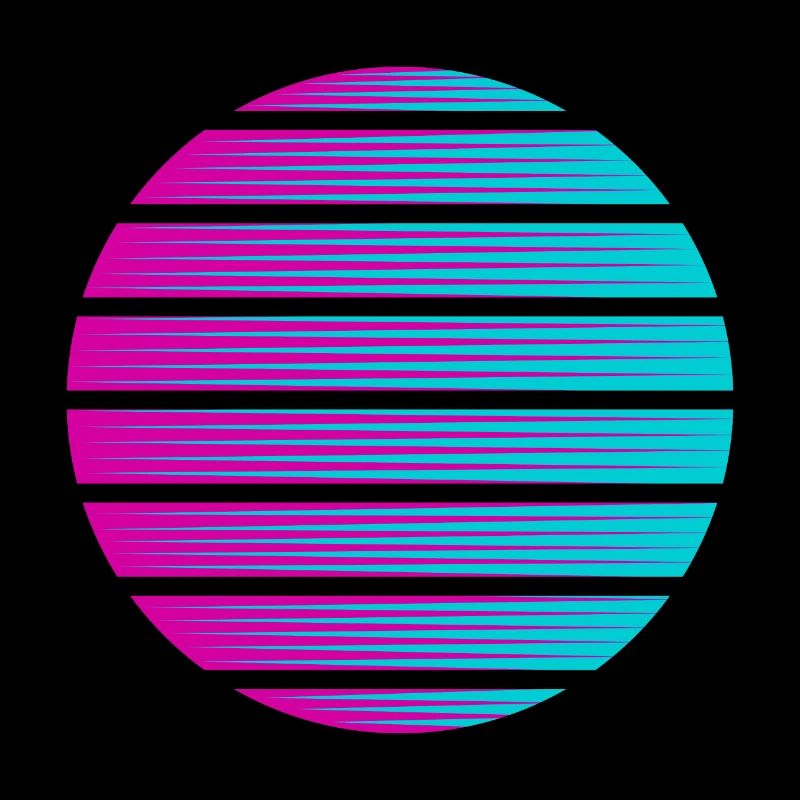 Circle gradient background template icon cool