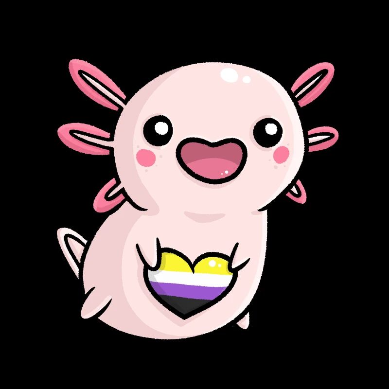 Doux Axolotl Nonbinary Queer Drapeau Drapeau LGBTQ