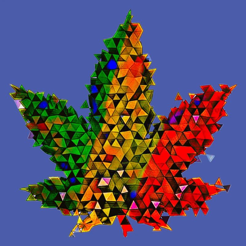 🥦 Hanfblatt - Low Poly - Reggae Version 🥦 Weed