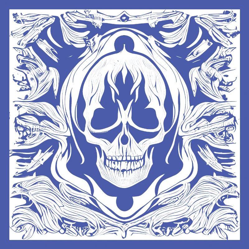 Halloween- oder Horror- Totenschädel mit Ornamente