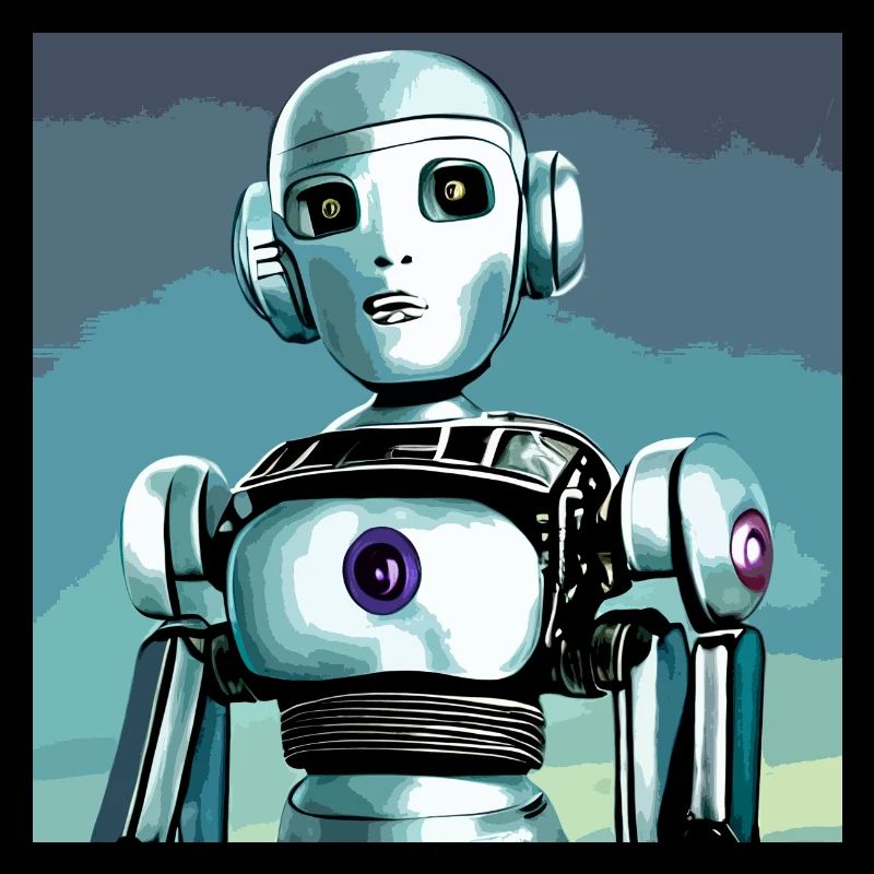 Robot, android, cyborg, science fiction