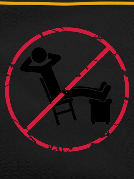 No relaxing zone sign