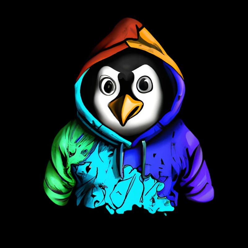 Pingouin surpris avec pull