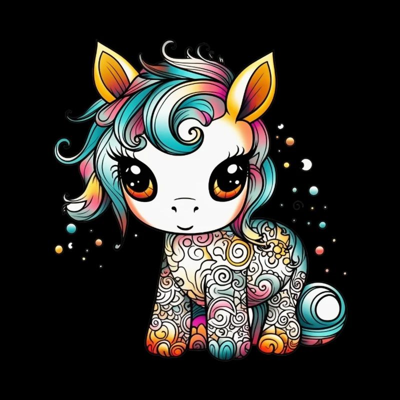 Conception abstraite de licorne colorée. ErSa Solutions