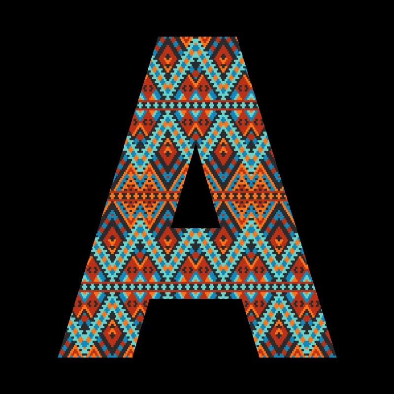 Buchstabe A- Boho-Design