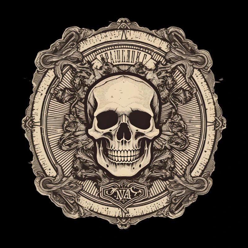 Dunkle Schädelwarnung