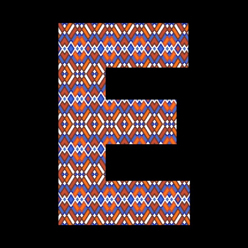 Monogram Letter E- geometric pattern