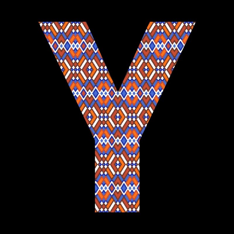 Monogram Letter Y- geometric pattern