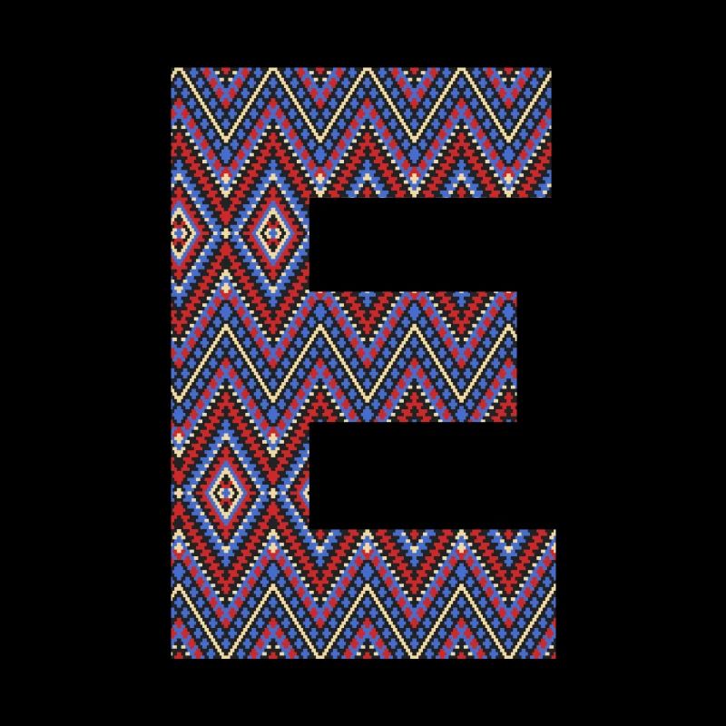 Monogram Letter E- boho colorful design