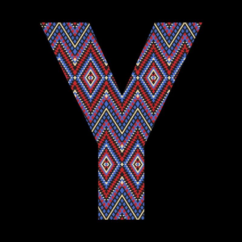 Monogram Letter Y- geometric pattern
