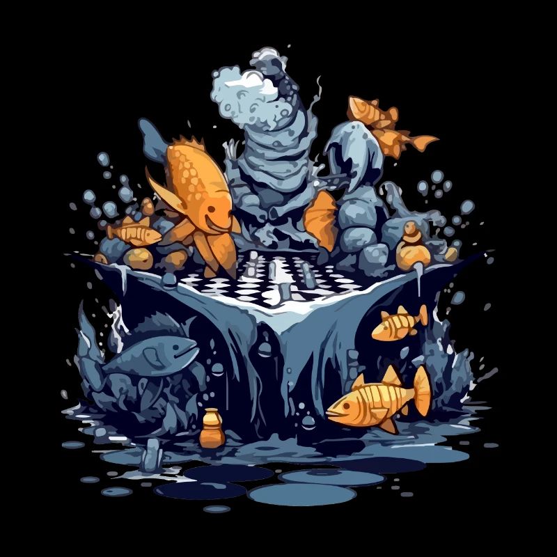 Fish play chess