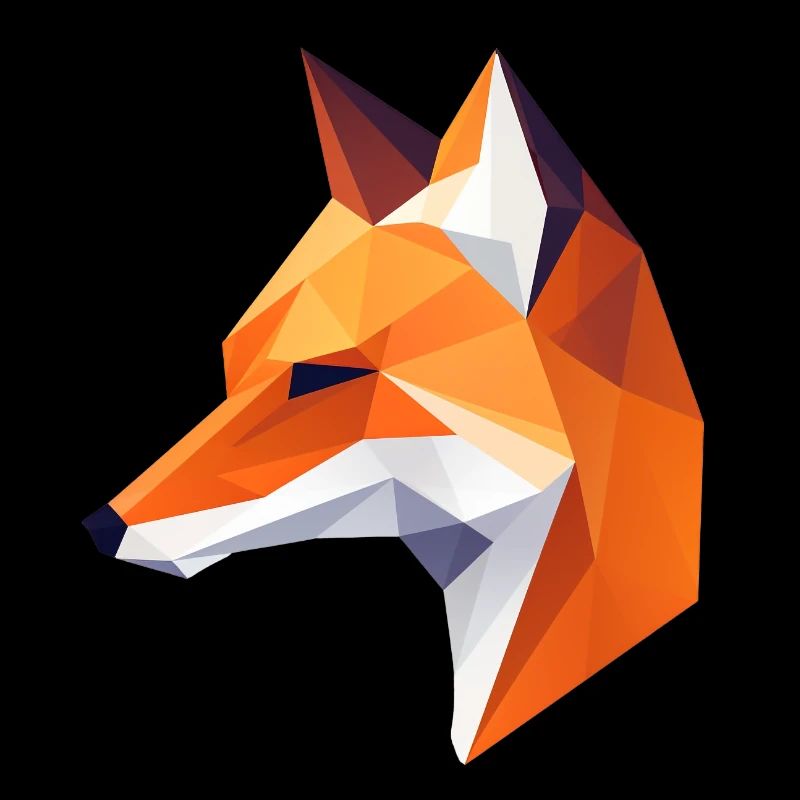 Fuchs Kopf Low Poly Logo Design