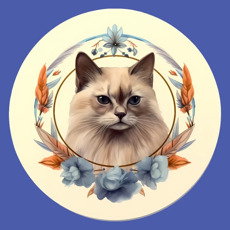 Burmesische Katze Boho Elemente, Katzen