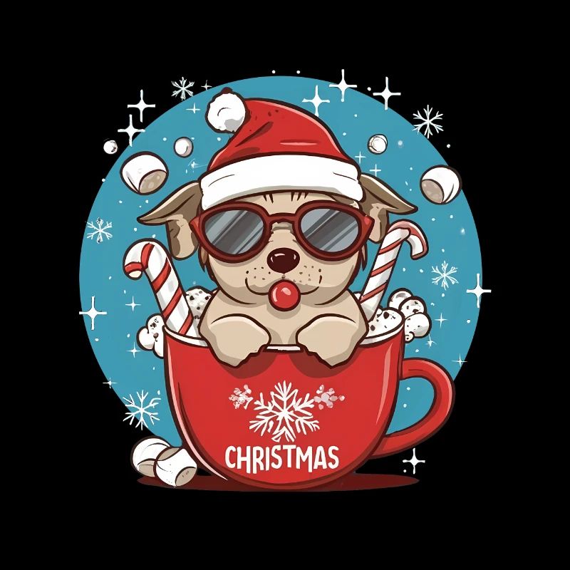 Chiot de Noël en Mug - Joyeux Noël
