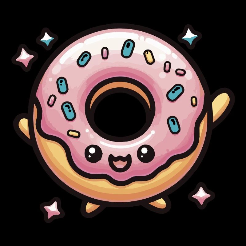 Beignet mignon Chibi Kawaii