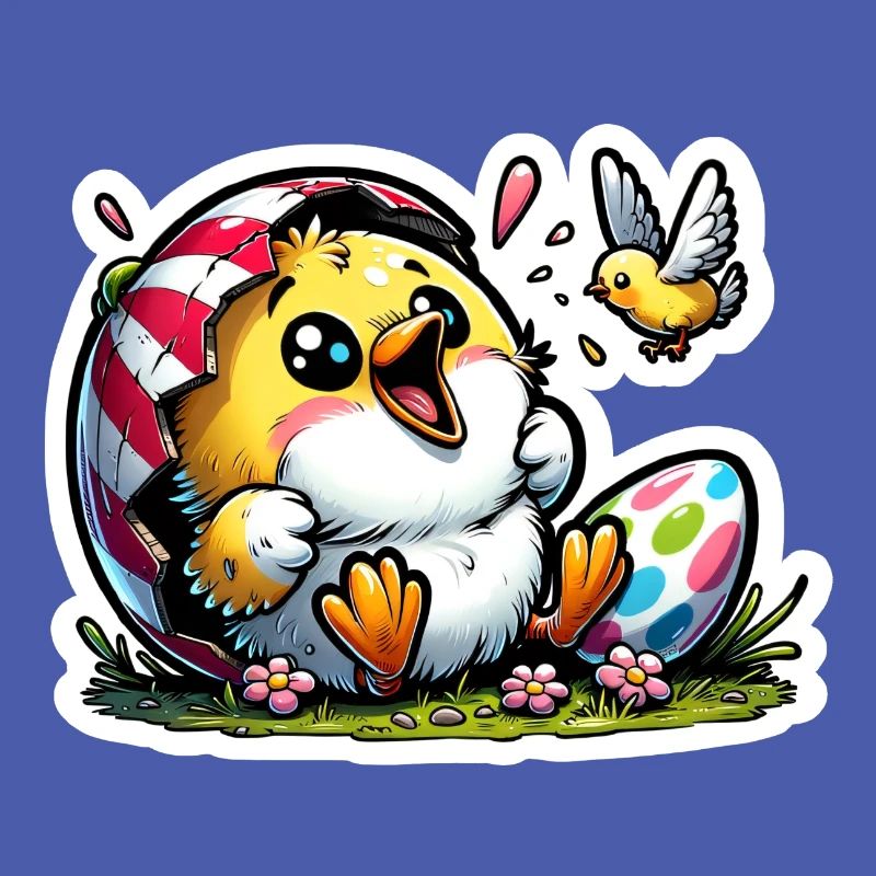 Easter chick cheerful