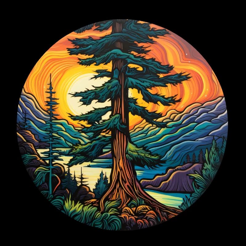 Cedar at sunset