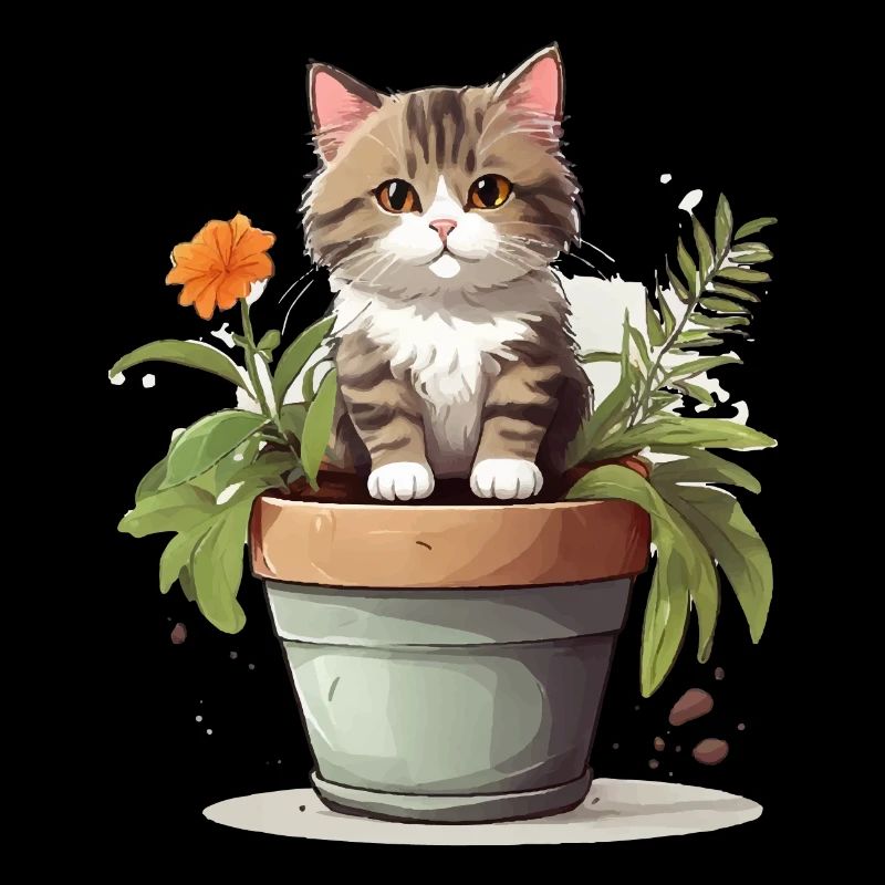 Fleur de chat mignonne